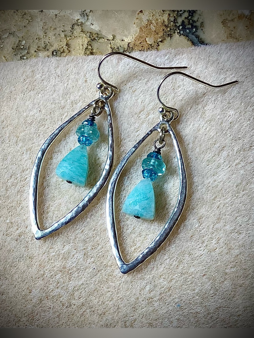 AMAZONITE,APATITE Earrings